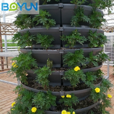 抱柱式立体栽培 温室无土栽培系统设计安装技术引导 无土栽培设备